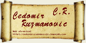 Čedomir Ružmanović vizit kartica